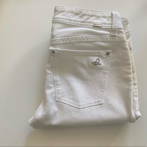 DL1961 White Ripped Skinny Jeans Size 28